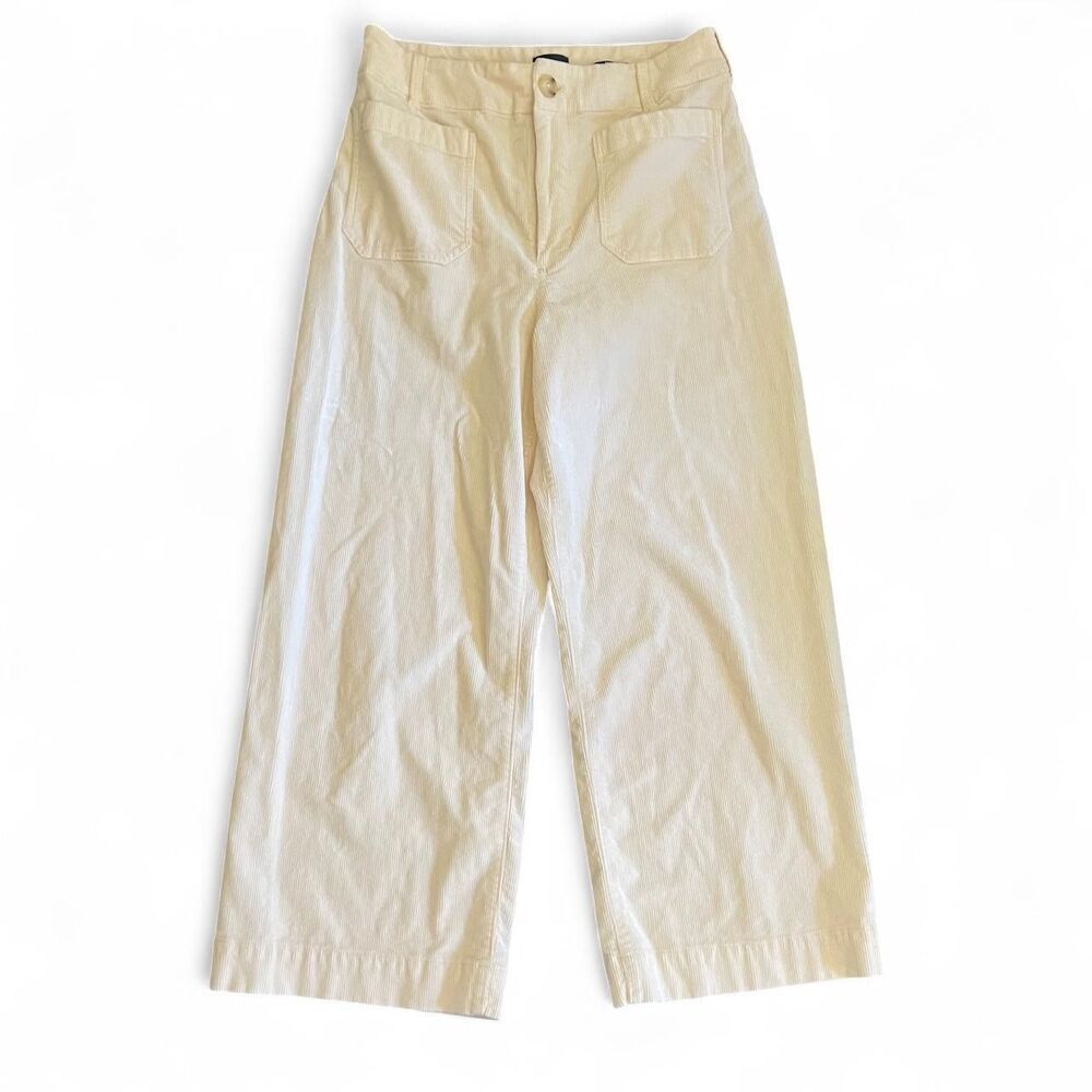 Anthropologie Women's Cream Maeve The Colette Pants Wide Leg